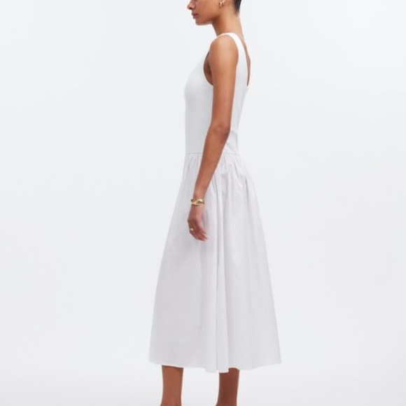 Madewell Drop Waist Tank Midi Dress Lighthouse L - Picture 3 of 13